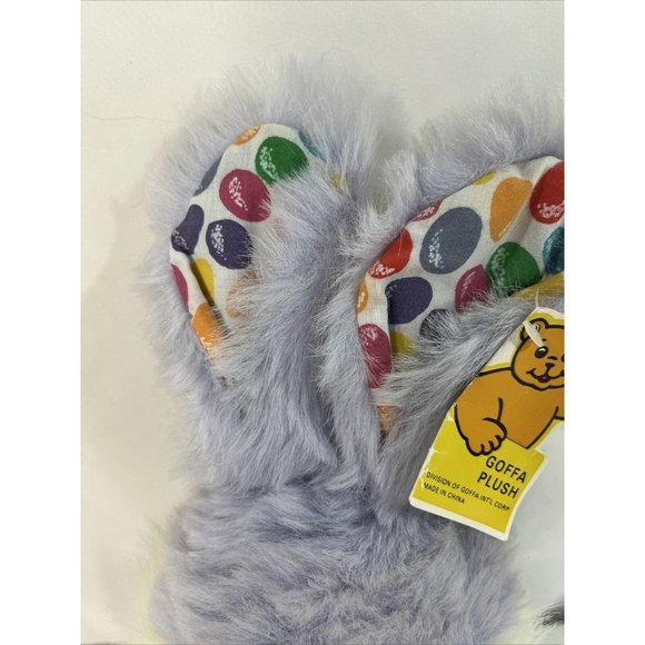 Goffa Purple Rabbit Plush Jellybean Bowtie with Tag 16 in - Picture 3 of 16
